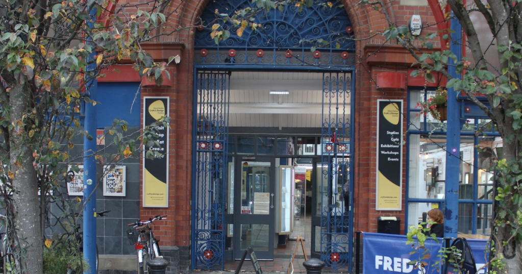 Front entrance to Manchester Craft and Design Centre. 