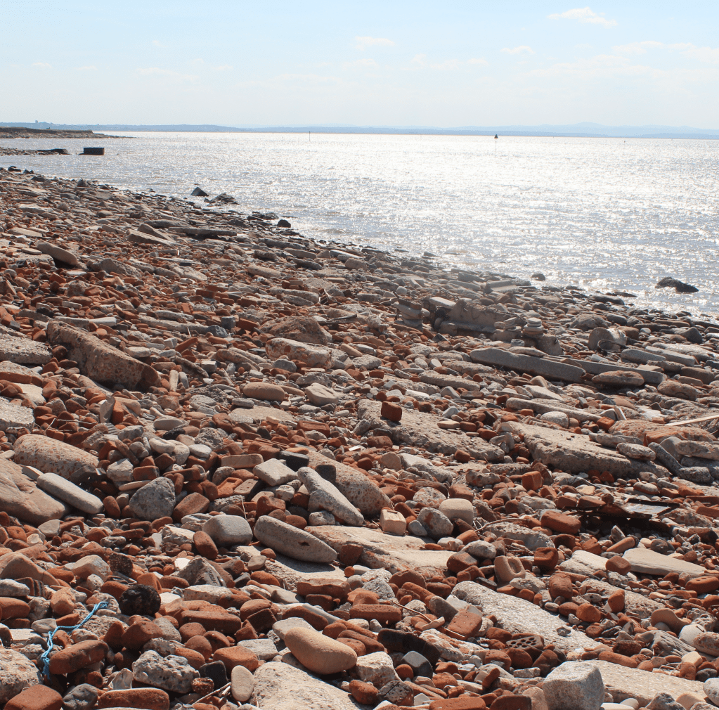 Image of Blitz bomb damage on Crosby Beach.
