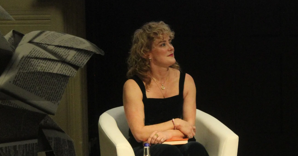 Emma Jane Unsworth speaking at Liverpool Literary Festival 2025.