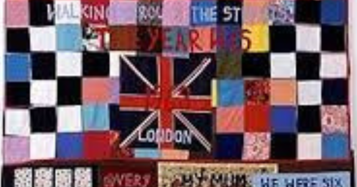 Section of The New Black, applique work, Tracey Emin.