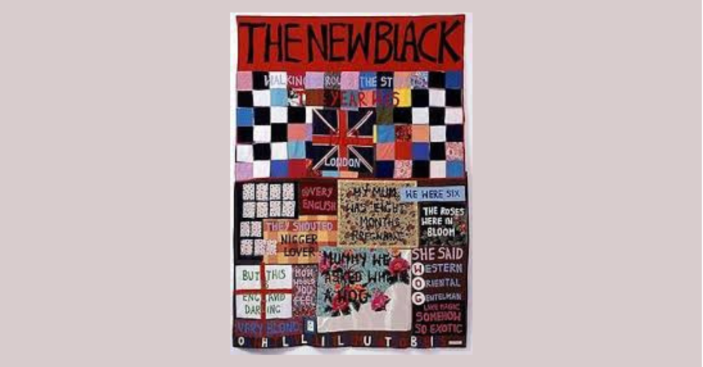 The New Black, applique work by artist Tracey Emin.