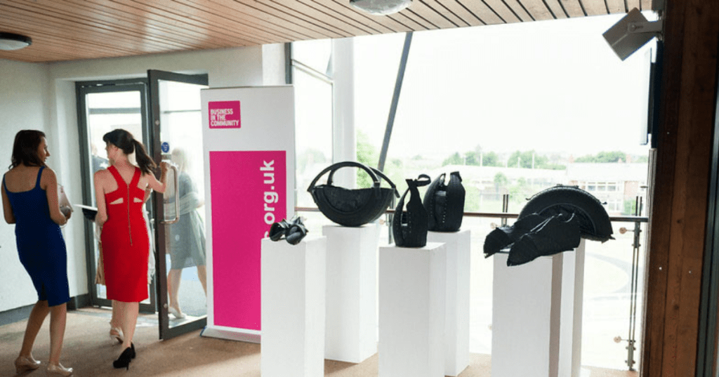 Wearable Art, items of clothing made from car tires displayed on Plinths.