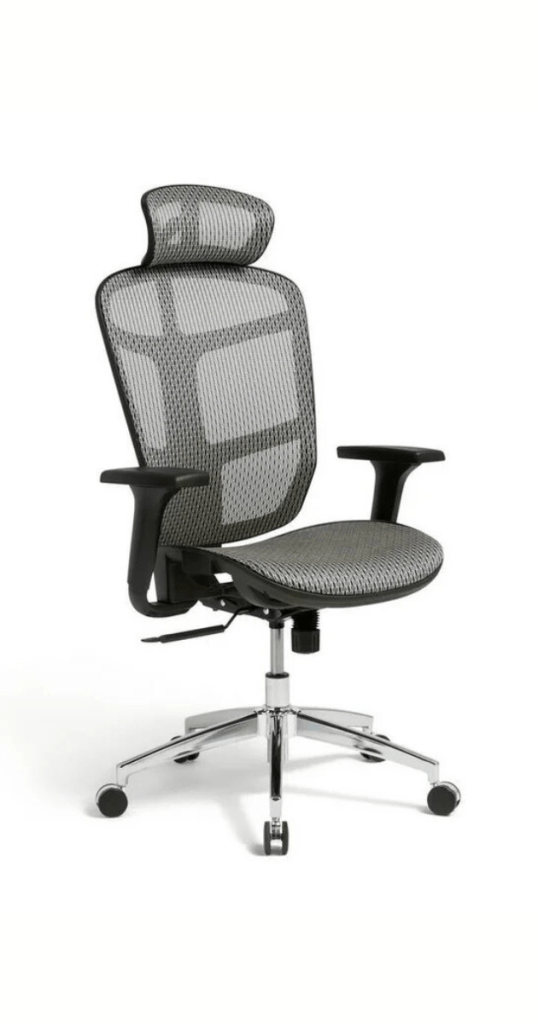 Habitat Mesh Office Chair in grey.