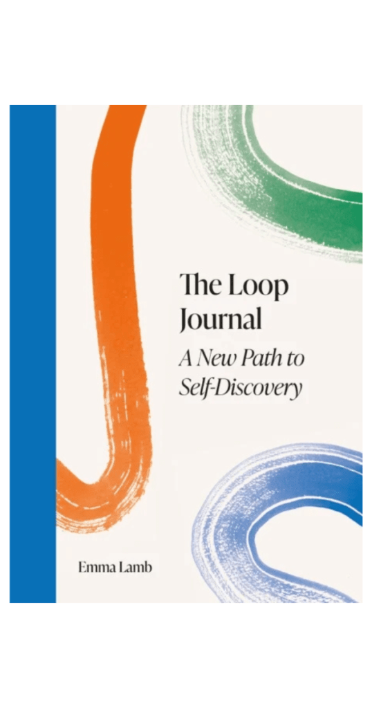 Image of the front cover of The Loop Journal designed to help with self discovery.