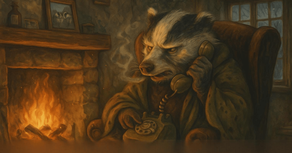 Mrs Badger – A Winter Flash Fiction Portrait of Isolation and Irritation