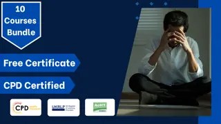 Online course: Comprehensive Approaches to Trauma Recovery: Integrating Complex PTSD, CBT, and DBT. Bundle offering 10 CPD-certified courses with free certificates. Blue background with logos from CPD Certification Service, UKRLP, and AoHT. Includes image of a distressed person sitting in a dimly lit room, suggesting personal or professional growth through learning.