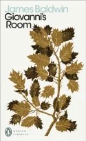 Book cover of “Giovanni’s Room” by James Baldwin. Minimalist design with a white background and stylized branch illustration in earthy brown and black tones. Title in bold black text and author’s name in light blue. Penguin Modern Classics edition of Baldwin’s introspective novel on love, identity, and alienation.